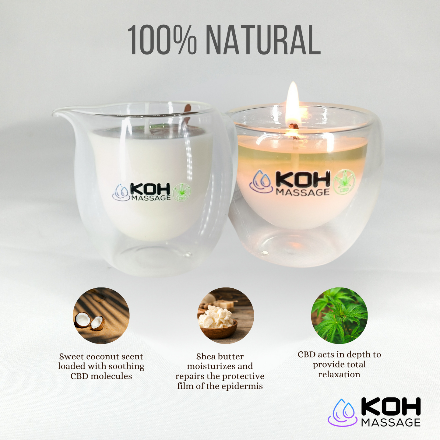 CBD massage Candle - เทียนนวด CBD - Hot Oil - 150 ml - CBD 1300mg
