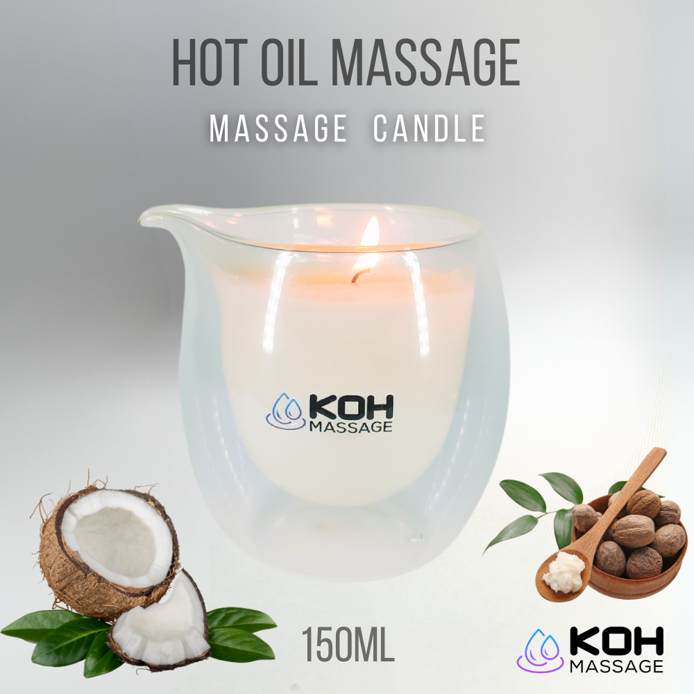 Hot Oil Massage Candle - เทียนนวดน้ำมันร้อน - 150ml - Coconut - Shea Butter - Sweet RELAXATION