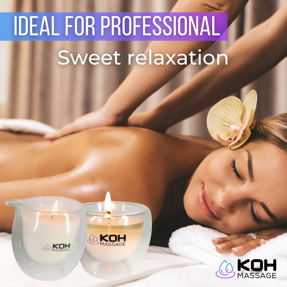 Hot Oil Massage Candle - เทียนนวดน้ำมันร้อน - 150ml - Coconut - Shea Butter - Sweet RELAXATION
