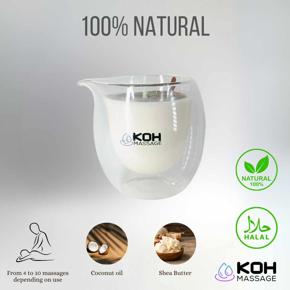 Hot Oil Massage Candle - เทียนนวดน้ำมันร้อน - 150ml - Coconut - Shea Butter - Sweet RELAXATION