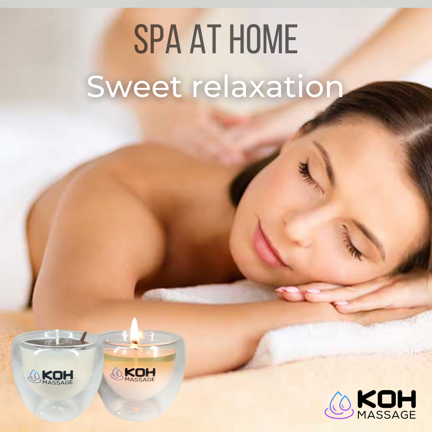 Hot Oil Massage Candle - เทียนนวดน้ำมันร้อน - 70ml - Coconut - Shea Butter - Sweet RELAXATION
