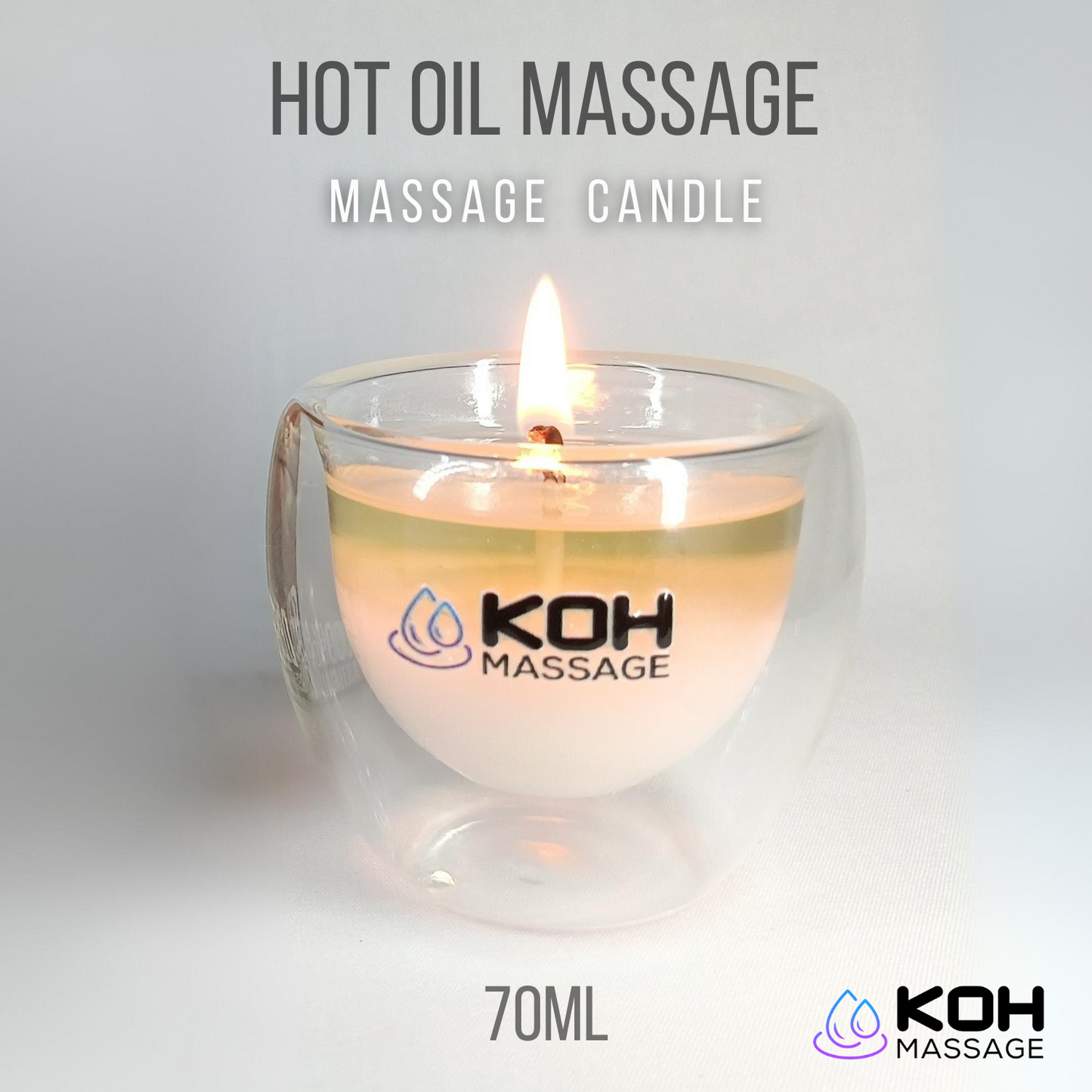 Hot Oil Massage Candle - เทียนนวดน้ำมันร้อน - 70ml - Coconut - Shea Butter - Sweet RELAXATION